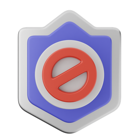 Blockschildschutz  3D Icon