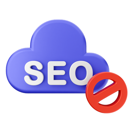 SEO blockieren  3D Icon