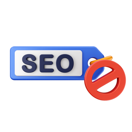 SEO blockieren  3D Icon