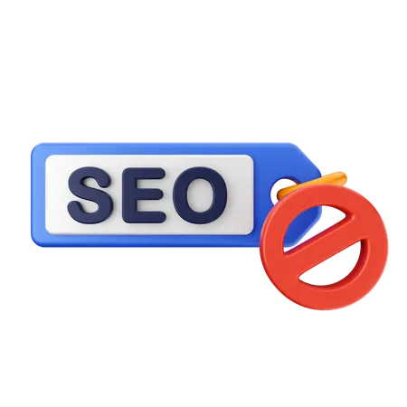 SEO blockieren  3D Icon