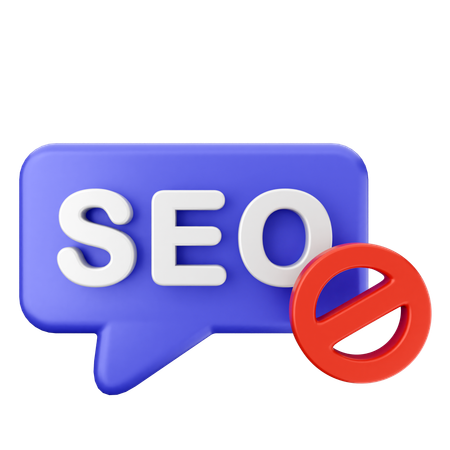 SEO blockieren  3D Icon