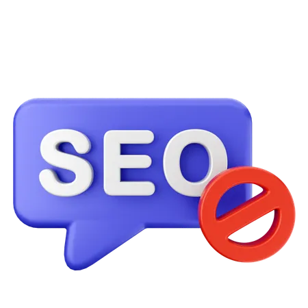 SEO blockieren  3D Icon