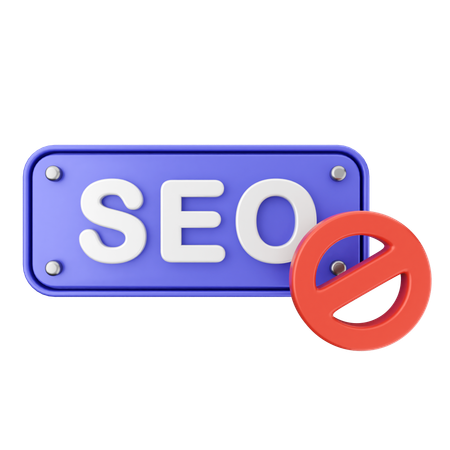 SEO blockieren  3D Icon