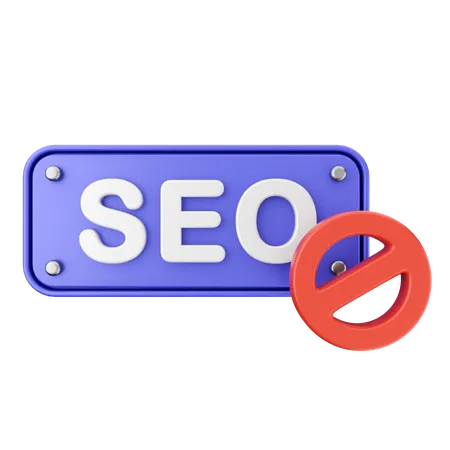 SEO blockieren  3D Icon