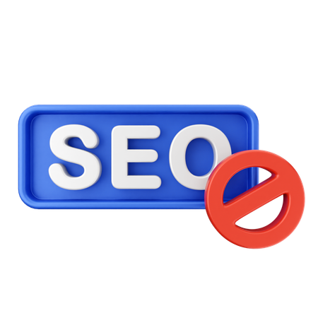 SEO blockieren  3D Icon