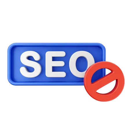 SEO blockieren  3D Icon