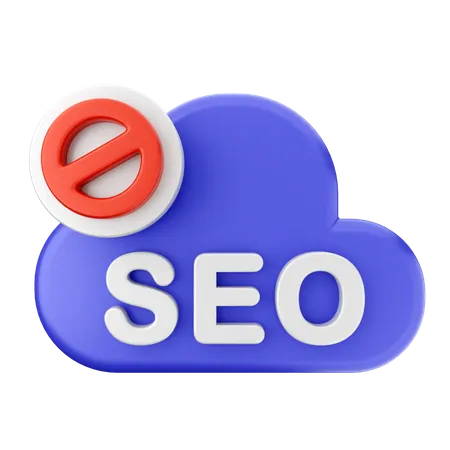 SEO blockieren  3D Icon