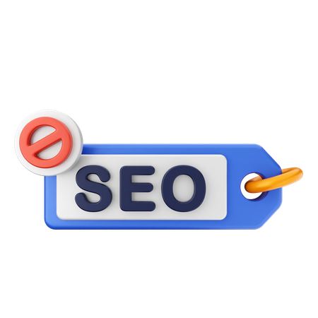 SEO blockieren  3D Icon