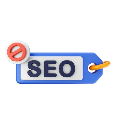 SEO blockieren  3D Icon