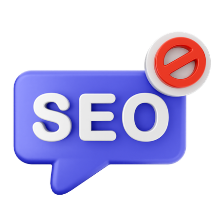 SEO blockieren  3D Icon