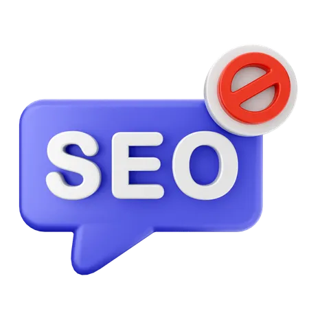 SEO blockieren  3D Icon