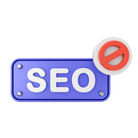 SEO blockieren  3D Icon