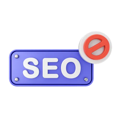 SEO blockieren  3D Icon