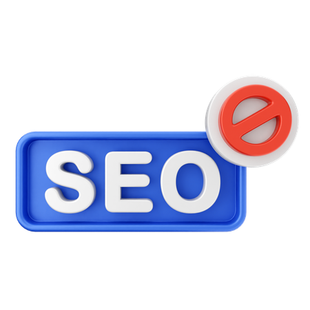 SEO blockieren  3D Icon