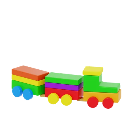 Block train  3D Icon