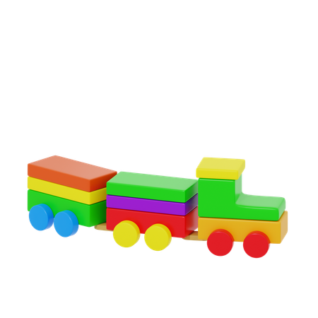 Block train  3D Icon