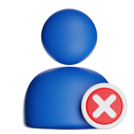 사용자 차단  3D Icon