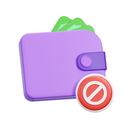 Block Wallet  3D Icon