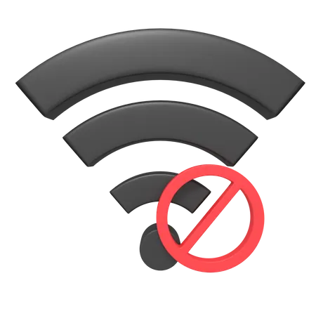 Block Wifi  3D Icon