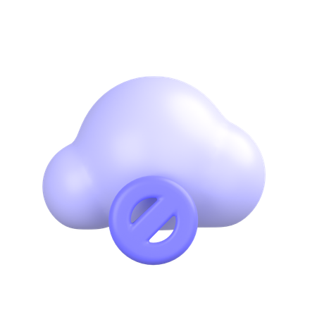 Blockwolke  3D Icon