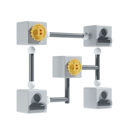 Blockchain 3 D Icon 3D Icon