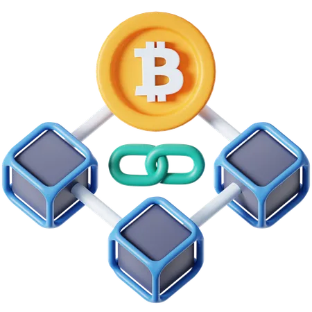Blockchain 3 D Icon 3D Icon