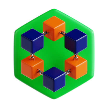 Blockchain  3D Icon