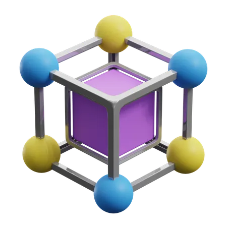 Chaîne de blocs  3D Icon