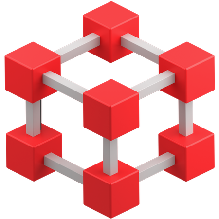 블록체인  3D Icon