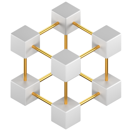 블록체인  3D Icon