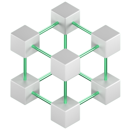 블록체인  3D Icon