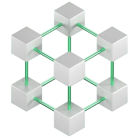 블록체인  3D Icon