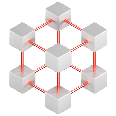 블록체인  3D Icon