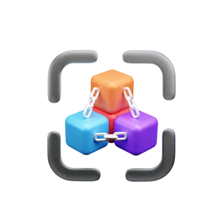 Blockchain  3D Icon