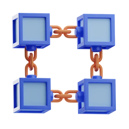 Blockchain  3D Icon