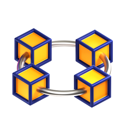 Blockchain  3D Icon