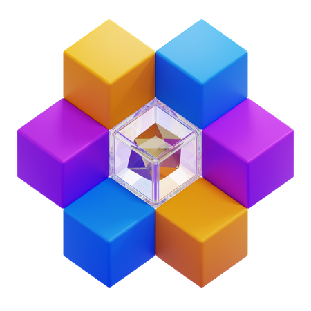 Blockchain  3D Icon