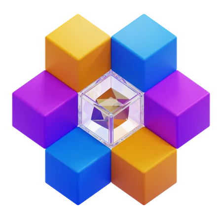 Blockchain  3D Icon