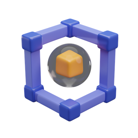 Blockchain  3D Icon