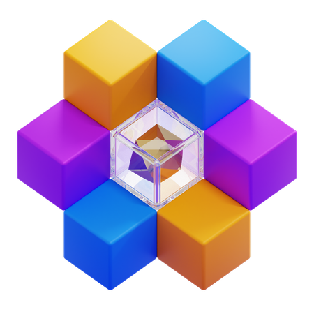 Blockchain  3D Icon