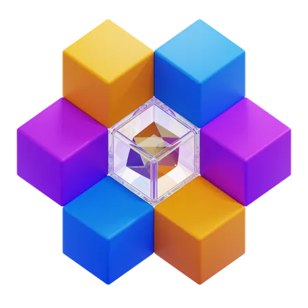 Blockchain  3D Icon