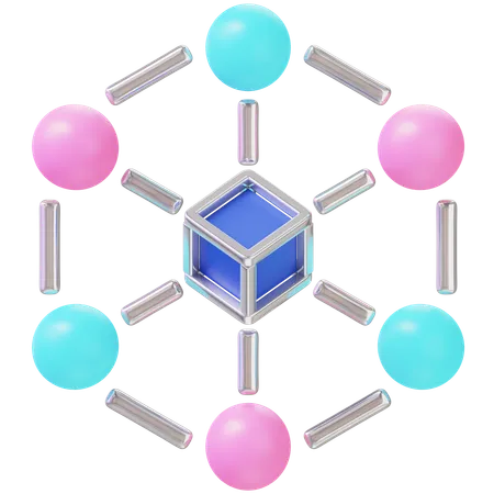 Blockchain  3D Icon