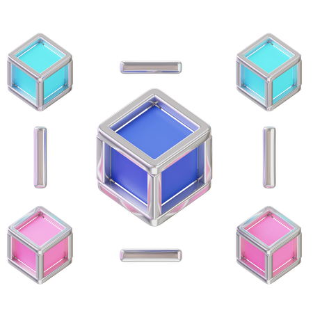 Blockchain  3D Icon