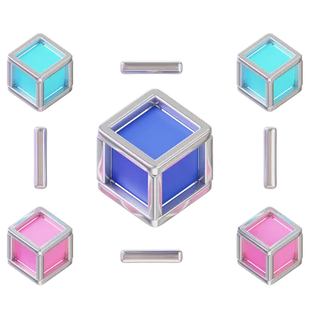 Blockchain  3D Icon