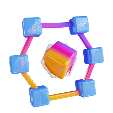 Blockchain  3D Icon