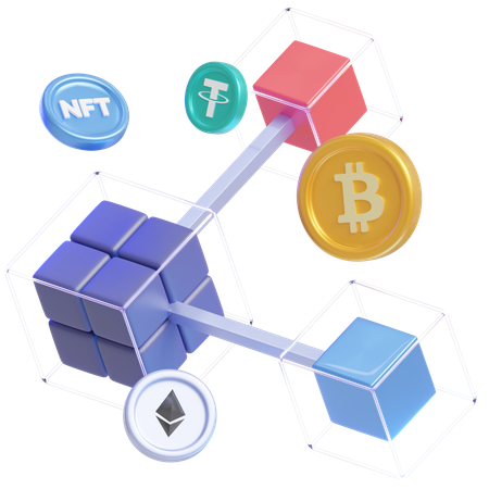 Blockchain  3D Icon