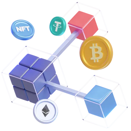 Blockchain  3D Icon