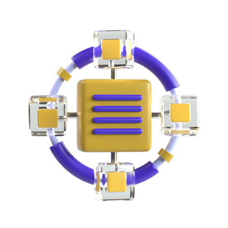 Blockchain  3D Icon
