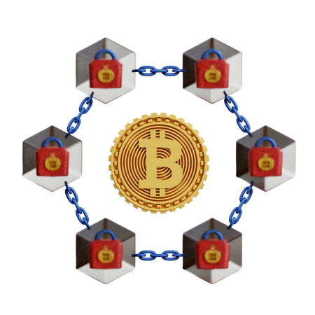 Blockchain  3D Icon