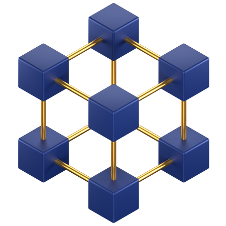 Blockchain  3D Icon